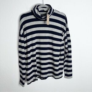 J. Crew Top Women Medium Sweater Turtleneck Kelly Green Long Sleeve Preppy FF